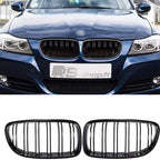 Calandres de Radiateur Noires pour BMW Série 3 E90 E91 Berline / Touring