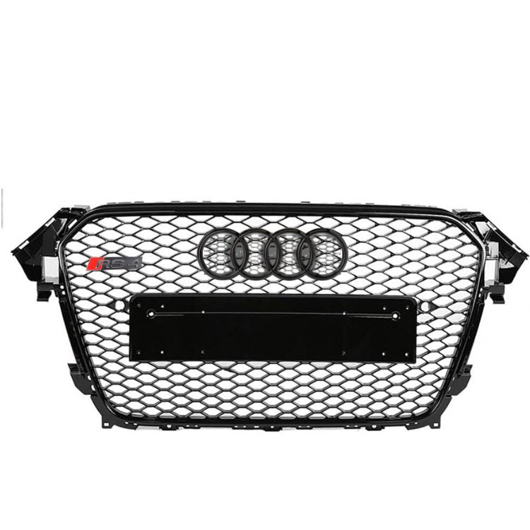 Calandre Look RS4 / RS5 Nid d'Abeille Noir pour Audi A4 A5 B8 B9