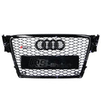 Calandre Look RS4 / RS5 Nid d'Abeille Noir pour Audi A4 A5 B8 B9