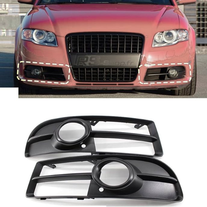 Grilles de Phares Antibrouillard Sport Audi A4 S4 B7 S-Line