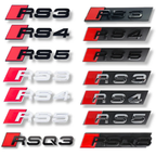 Logo RS noir pour Audi RS3 RS4 RS5 RS6 RSQ8