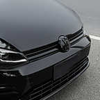 Logo VW noir 3D relief pour Volkswagen Golf V VI VII