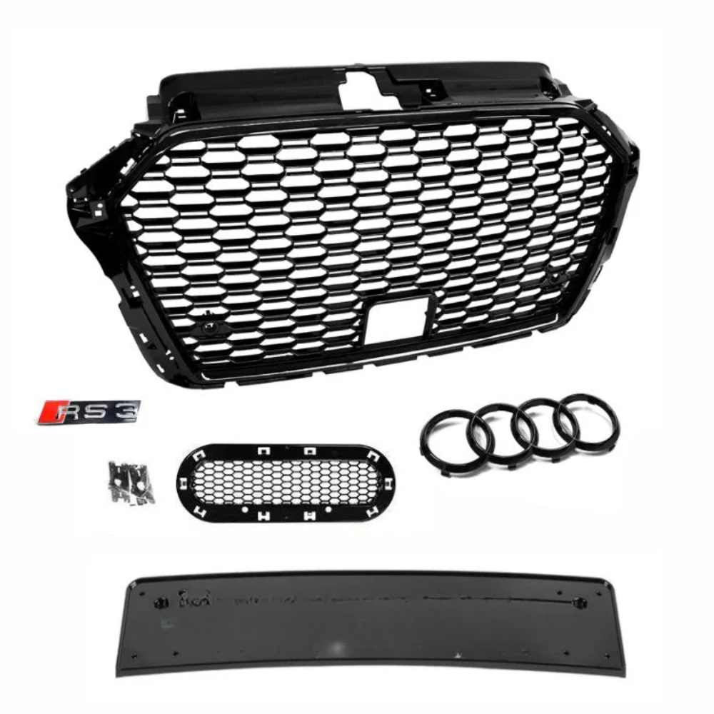 Calandre Look RS3 Black Edition pour Audi A3 S3 8V Sportback / Berline