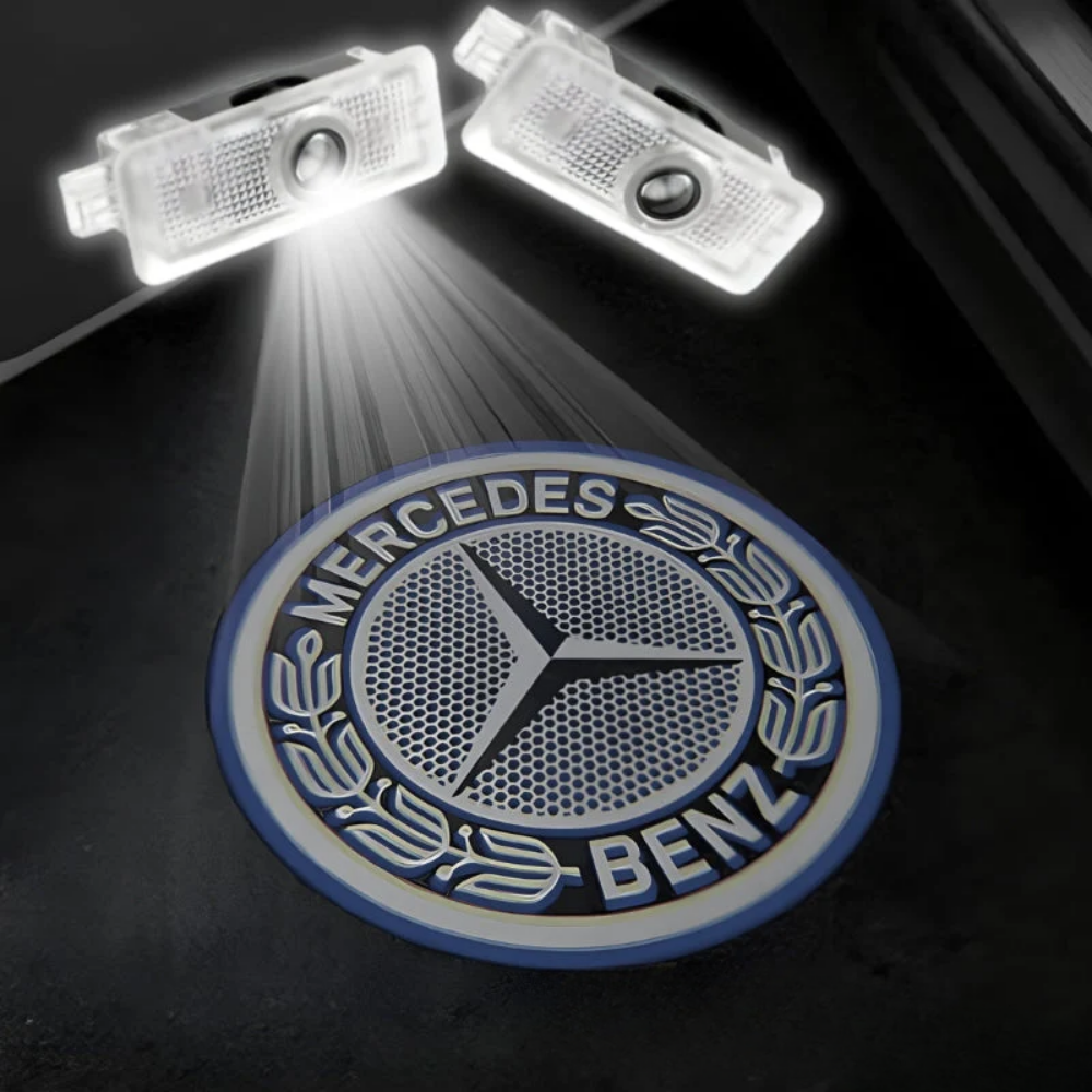 Projecteur LED de porte projection logo Mercedes-Benz