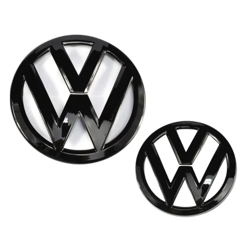 Logo VW noir 3D relief pour Volkswagen Golf V VI VII