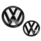 Logo VW noir 3D relief pour Volkswagen Golf V VI VII