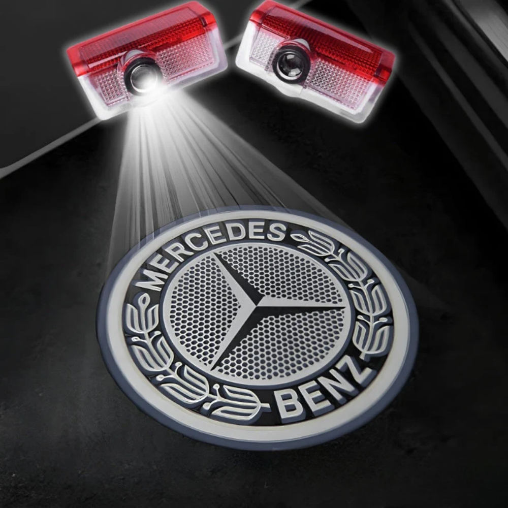 Projecteur LED de porte projection logo Mercedes-Benz