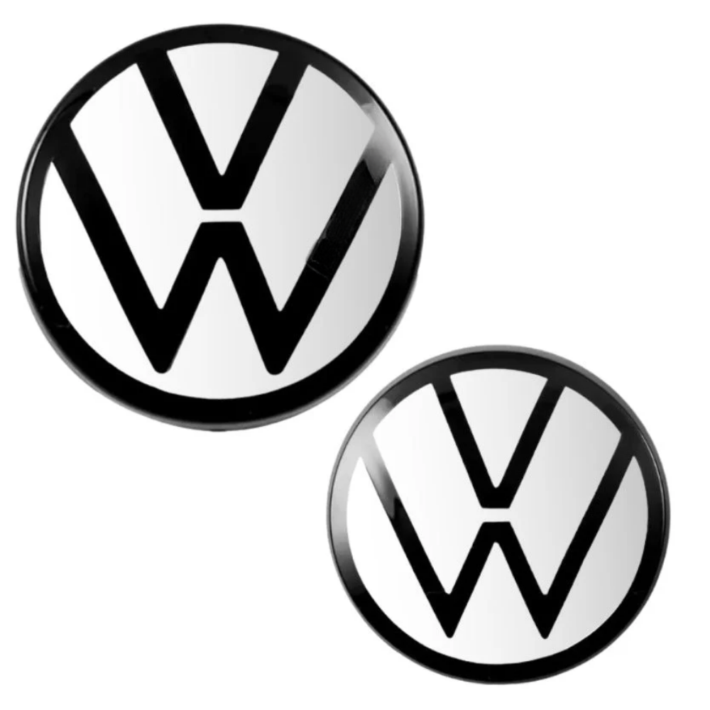 Logo VW noir finition Facelift pour Golf VI VII VIII