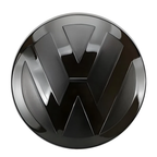 Logo VW noir finition Facelift pour Golf VI VII VIII