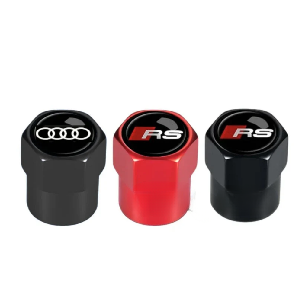 Lot de 4 Bouchons de Valve de Pneu pour Audi RS / S-line