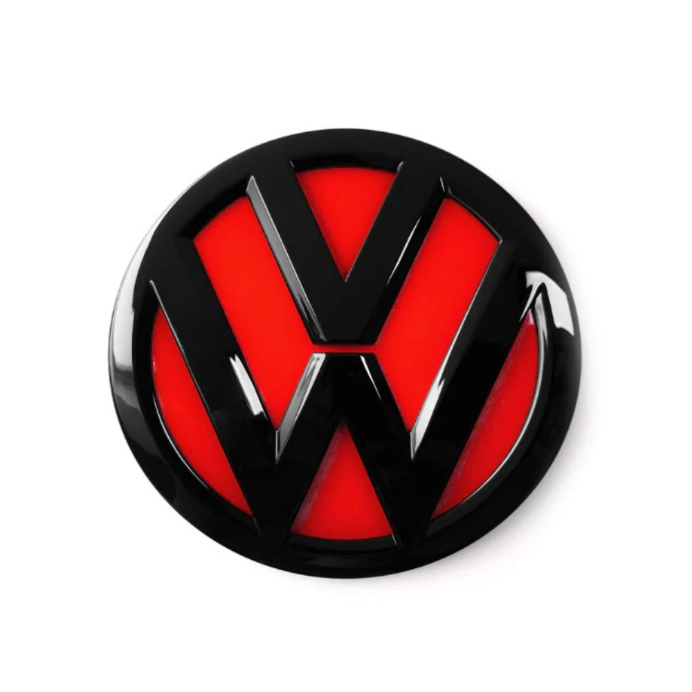 Logo VW noir 3D relief pour Volkswagen Golf V VI VII