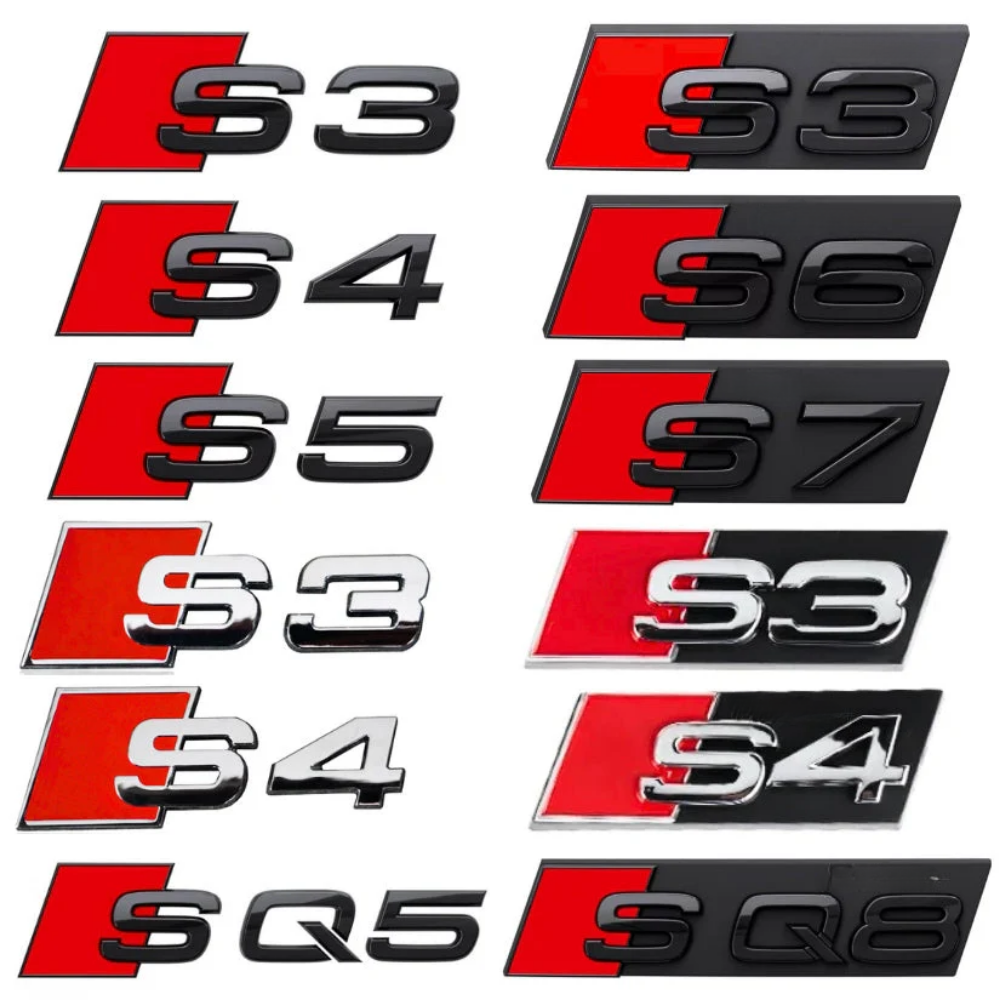 Logo S-line pour Audi S3 S4 S5 S6 S8