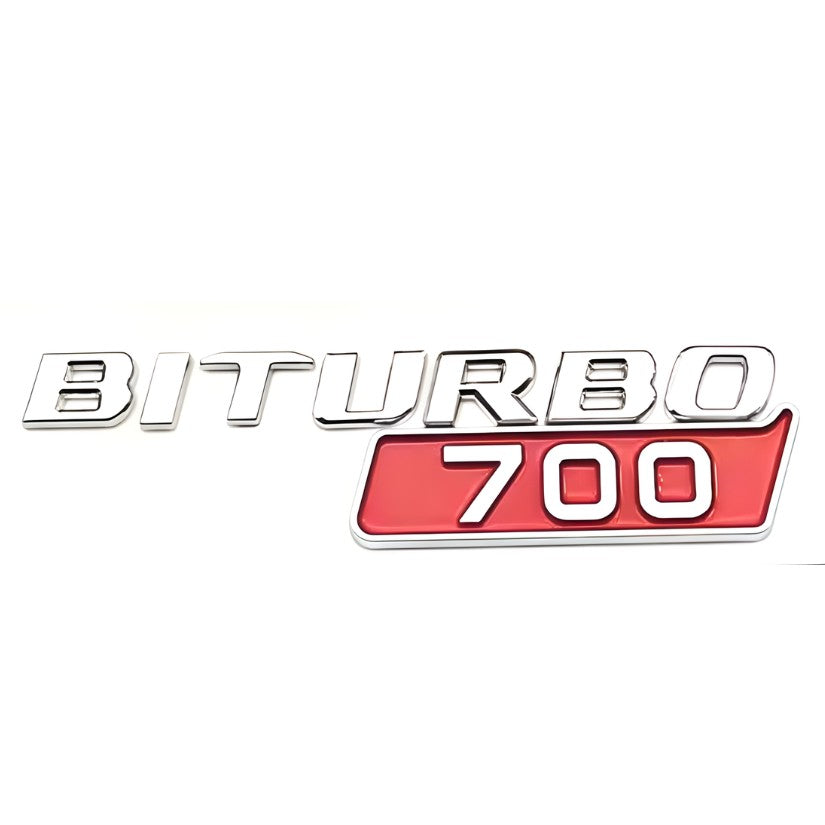 Logo Turbo 4Matic+ noir brillant pour ailes Mercedes-AMG
