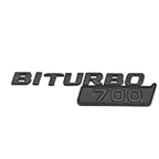 Logo Turbo 4Matic+ noir brillant pour ailes Mercedes-AMG