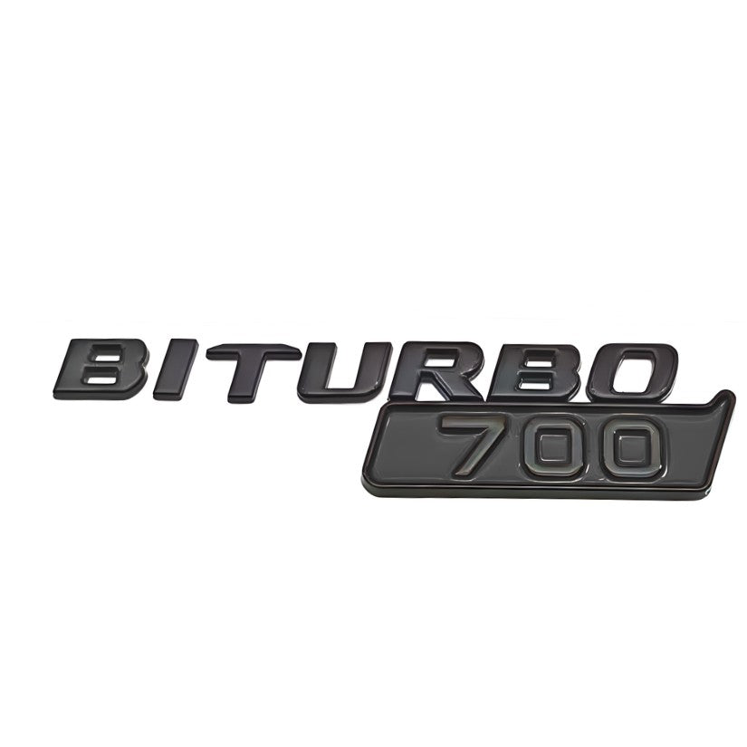 Logo Turbo 4Matic+ noir brillant pour ailes Mercedes-AMG