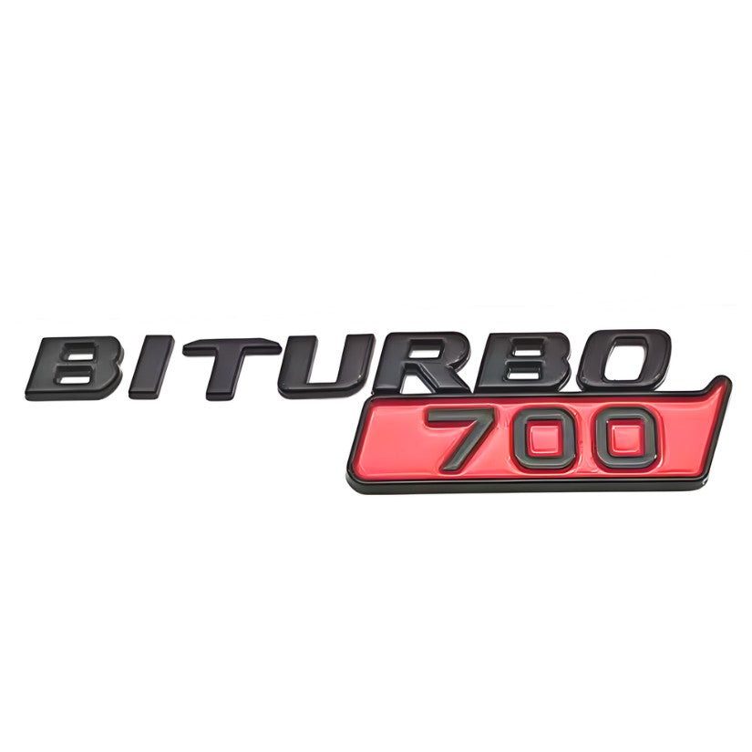 Logo Turbo 4Matic+ noir brillant pour ailes Mercedes-AMG