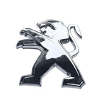 Logo Lion Peugeot Noir et Chrome