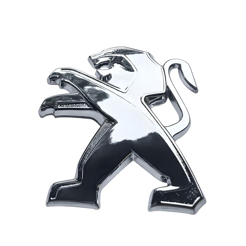 Logo Lion Peugeot Noir et Chrome