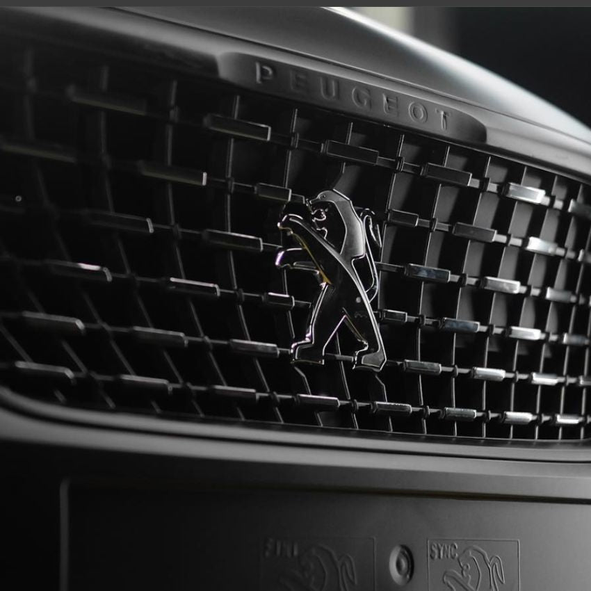 Logo Lion Peugeot Noir et Chrome