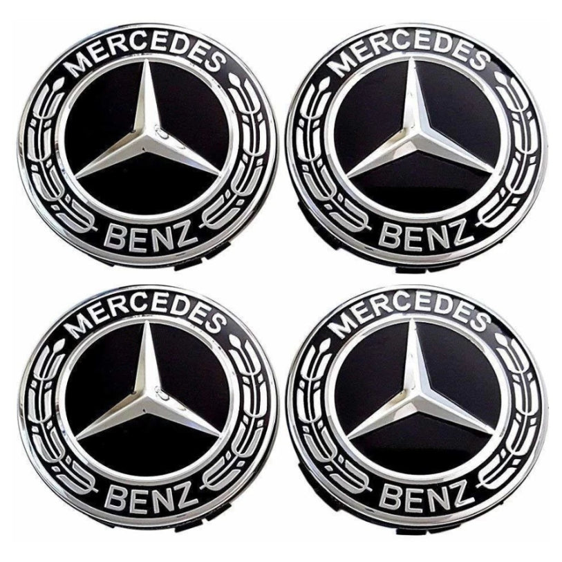 Logos centre de roues Mercedes-Benz - Lot de 4
