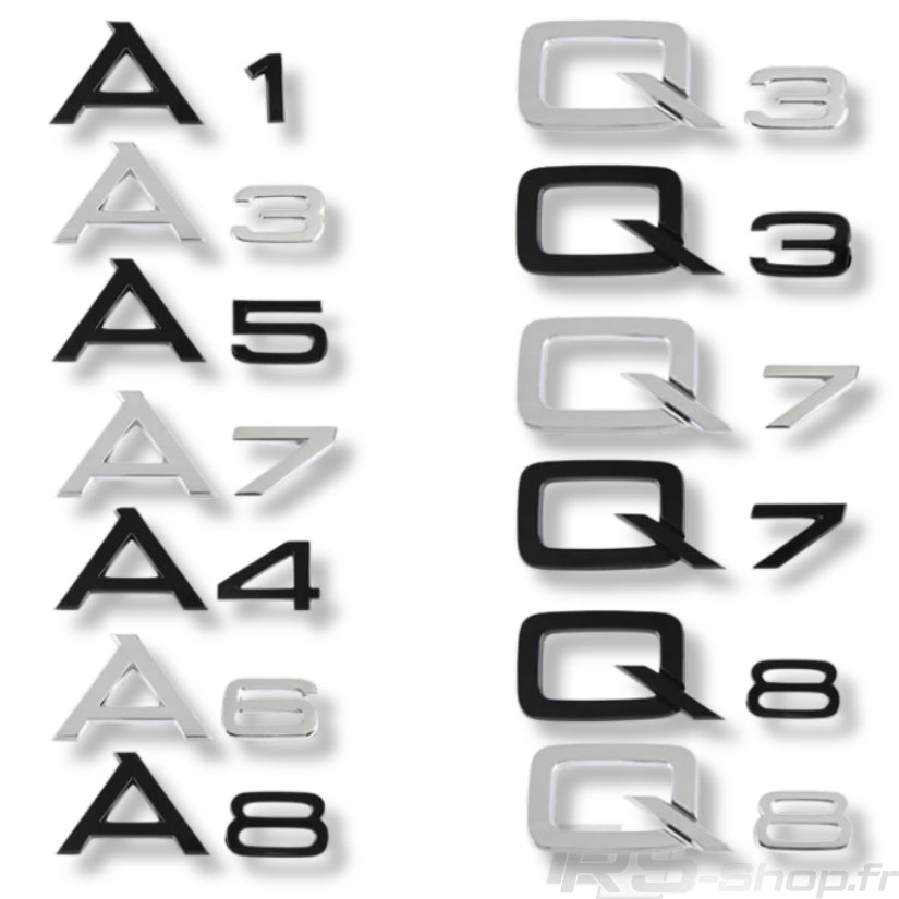 Logo Audi A1 A3 A4 A5 A6 Q5 Q7