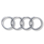 Logo Audi noir brillant avant et arrière
