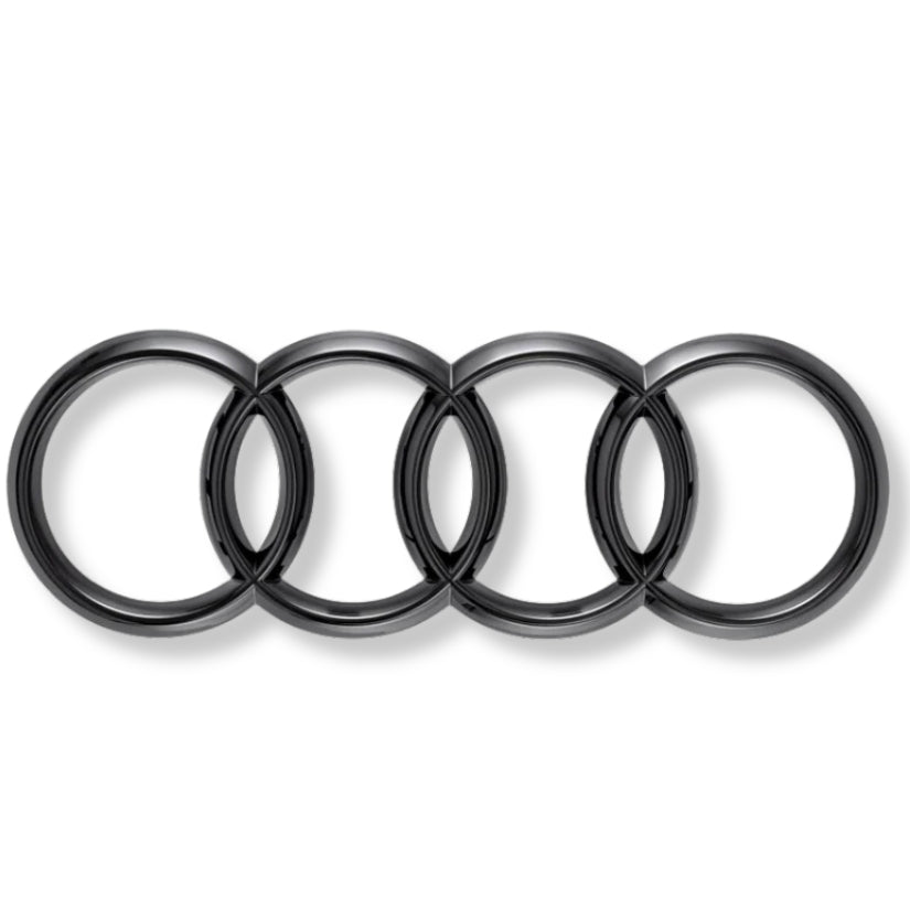 Logo Audi noir brillant avant et arrière