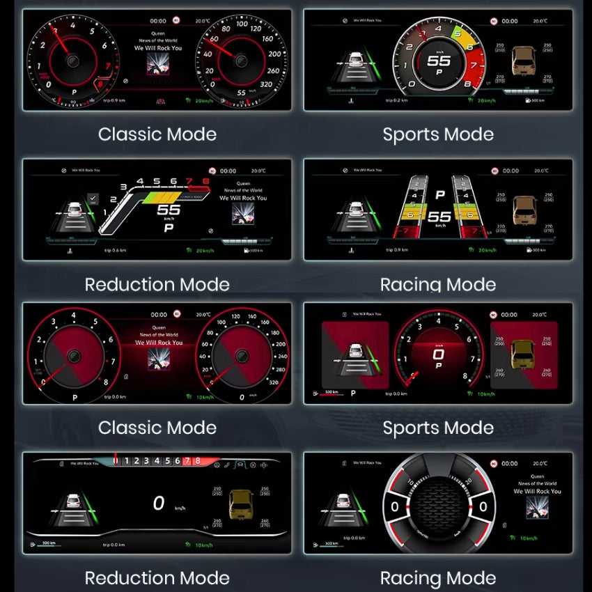 Compteur digital Virtual Cockpit pour Volkswagen Golf 7 et Tiguan