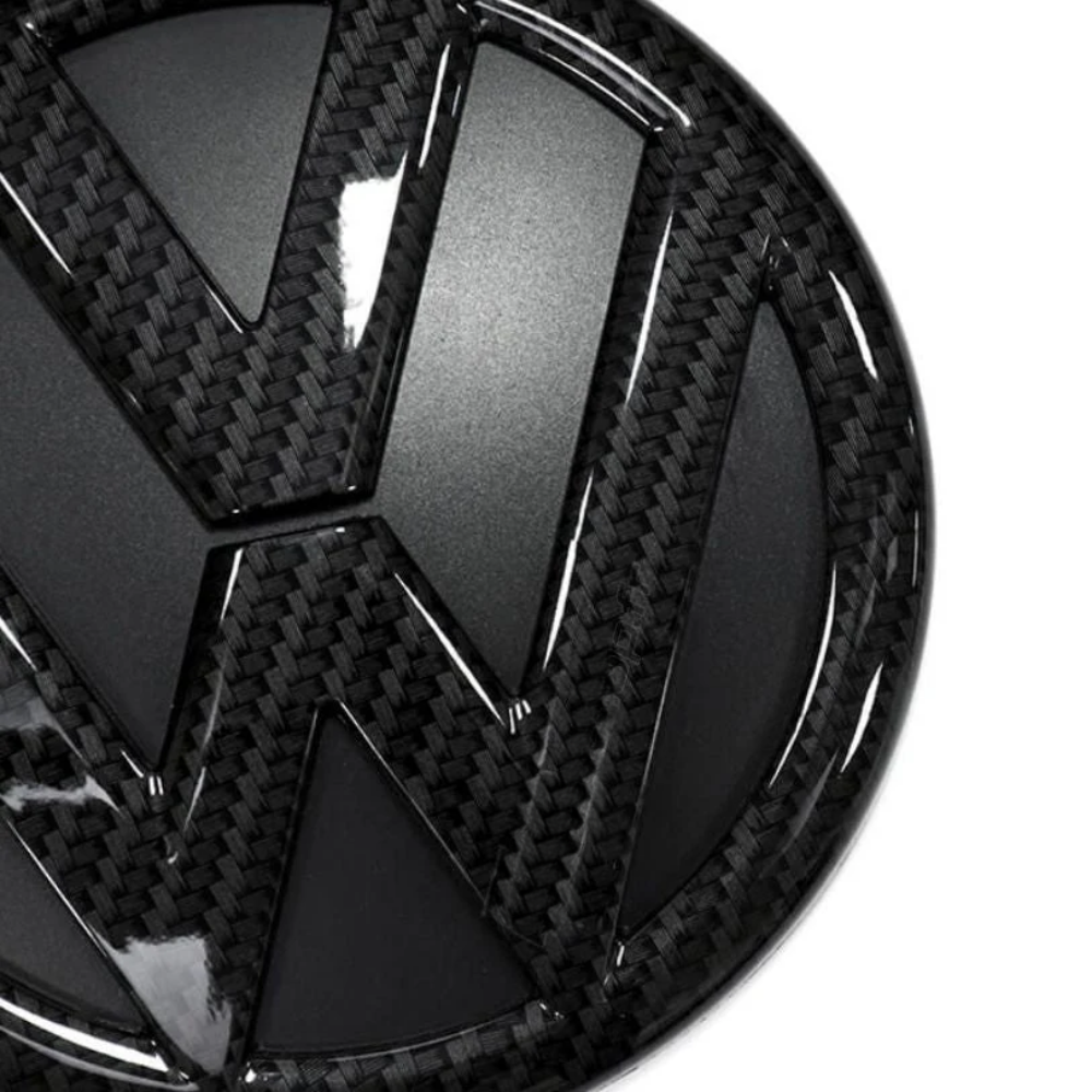 Logo VW noir 3D relief pour Volkswagen Golf V VI VII