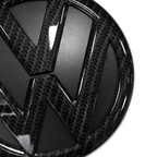Logo VW noir 3D relief pour Volkswagen Golf V VI VII
