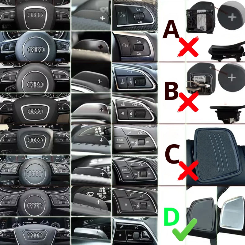 Extensions de palettes au volant Audi Type D - Finition métal