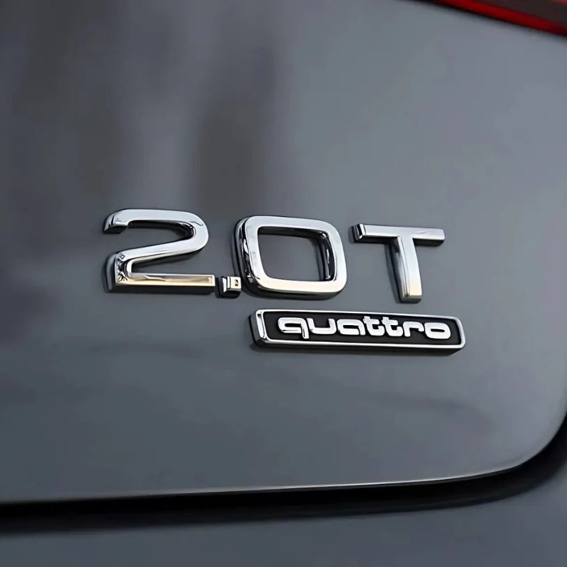 Logo emblème Quattro adhésif pour carrosserie Audi