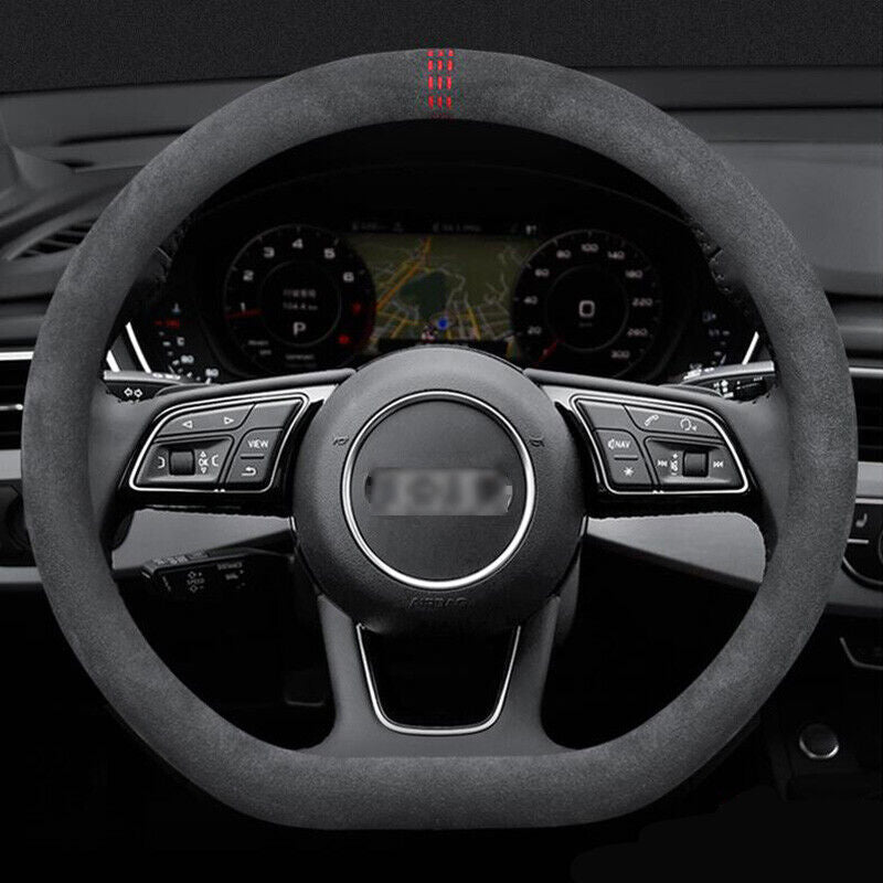 Housse de volant universelle finition alcantara haute qualité