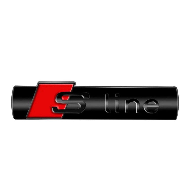 Logo adhésif S-line pour ailes ou calandre Audi