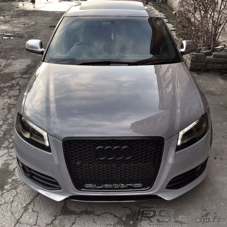 Calandre Look RS3 Nid d'Abeille Noir pour Audi A3 S3 8P (2003-2012)