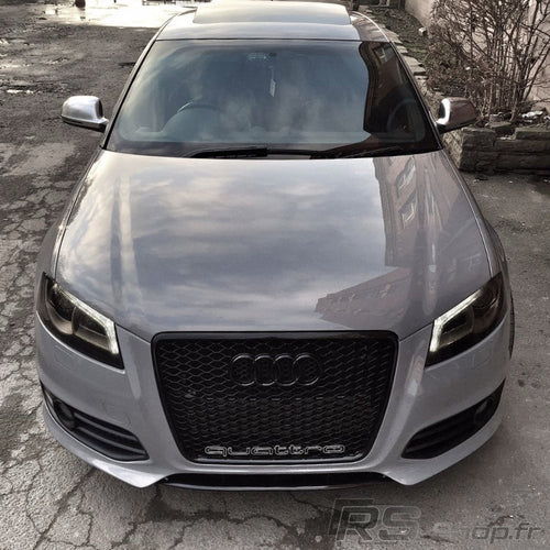 Calandre Look RS3 Nid d'Abeille Noir pour Audi A3 S3 8P (2003-2012)
