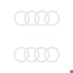 Sticker autocollant anneaux Audi pour bas de porte ou vitre
