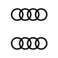 Sticker autocollant anneaux Audi pour bas de porte ou vitre