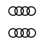 Sticker autocollant anneaux Audi pour bas de porte ou vitre