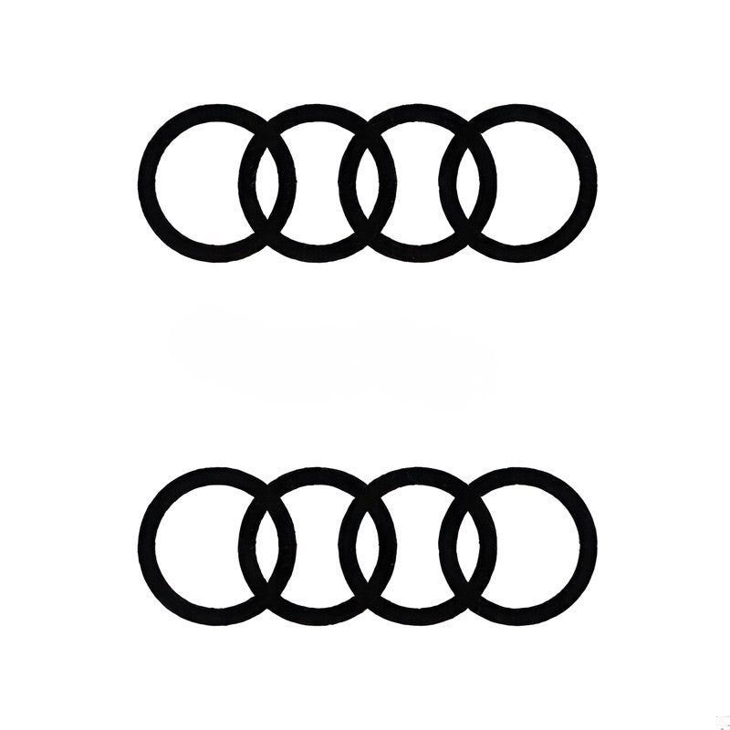 Sticker autocollant anneaux Audi pour bas de porte ou vitre