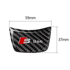 Sticker de décoration de volant look carbone pour Audi