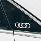 Sticker autocollant anneaux Audi pour bas de porte ou vitre