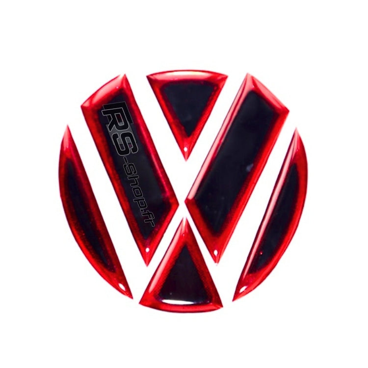 Sticker de logo VW noir et rouge pour Volkswagen Golf 7.5