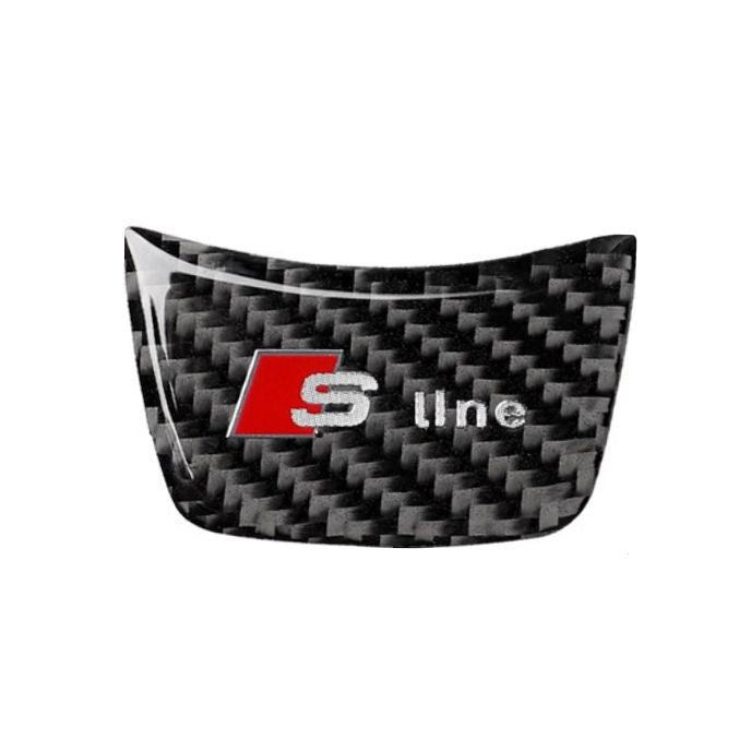 Sticker de décoration de volant look carbone pour Audi