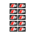 Lot de 10 stickers logo Audi pour jantes et habitacle