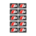 Lot de 10 stickers logo Audi pour jantes et habitacle