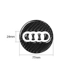 Autocollant 3D carbone pour centre de volant rond Audi