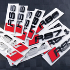 Logo RS noir pour Audi RS3 RS4 RS5 RS6 RSQ8