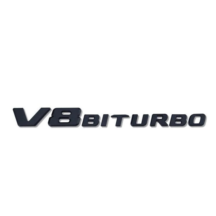 Logo emblème V8 Biturbo - Finition chrome ou noir