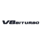 Logo emblème V8 Biturbo - Finition chrome ou noir